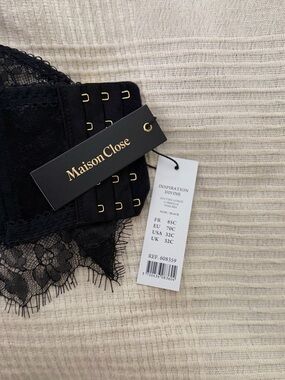 NWT Maison Close Inspiration Divine Black Lace Underwire Bra